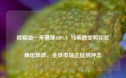 棕榈油一年暴涨120%！马来西亚和印尼推出新政，全球市场正经历冲击