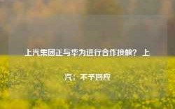 上汽集团正与华为进行合作接触？ 上汽：不予回应