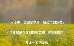 宋志平：企业家本身一定是个创新者，企业家是企业创新的灵魂，同时创新也是企业家的灵魂