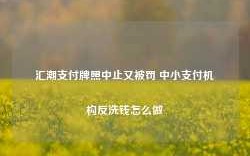 汇潮支付牌照中止又被罚 中小支付机构反洗钱怎么做