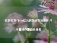 江苏拟发行1200亿元再融资专项债券 用于置换存量隐性债务