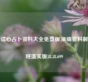 读心占卜资料大全免费版,准确资料解释落实版58.58.699