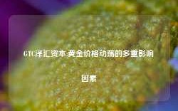 GTC泽汇资本:黄金价格动荡的多重影响因素