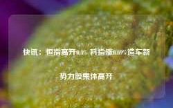 快讯：恒指高开0.4% 科指涨0.69%造车新势力股集体高开