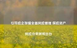 引导险企加强全面风险管理 保险资产风险分类新规出台