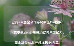 已有46家基金公司布局中证A500指数：国泰基金A500ETF规模278亿元同类最大，国金基金9.85亿元规模最小(名单)