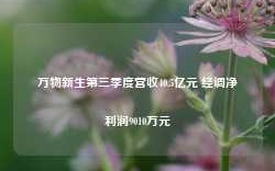 万物新生第三季度营收40.5亿元 经调净利润9010万元