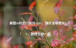 泰国10月出口飙升14.6%，预计全年增长4%，超过目标一倍