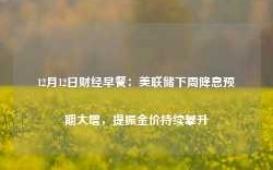 12月12日财经早餐：美联储下周降息预期大增，提振金价持续攀升