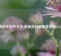 免费识字资料大全,准确资料解释落实版58.58.710