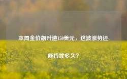 本周金价飙升逾150美元，这波涨势还能持续多久？