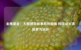 金鹰基金：大国博弈叙事有所加强 科技成长表现更为活跃