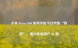 小米 Redmi K80 系列手机今日开始“放料”，确认配备国产 2K 屏