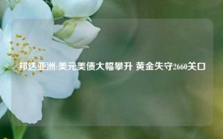 邦达亚洲:美元美债大幅攀升 黄金失守2660关口