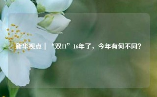 新华视点｜“双11”16年了，今年有何不同？