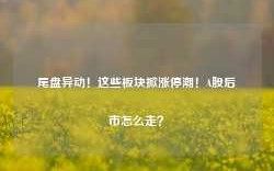 尾盘异动！这些板块掀涨停潮！A股后市怎么走？