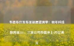 韦德布什发布圣诞愿望清单：明年科技股再涨25%，三家公司市值冲上4万亿美元