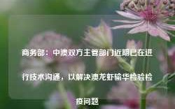 商务部：中澳双方主管部门近期已在进行技术沟通，以解决澳龙虾输华检验检疫问题