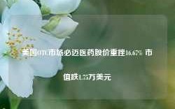 美国OTC市场必迈医药股价重挫16.67% 市值跌1.75万美元