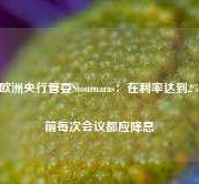 欧洲央行管委Stournaras：在利率达到2%前每次会议都应降息