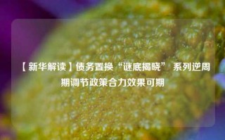 【新华解读】债务置换“谜底揭晓” 系列逆周期调节政策合力效果可期