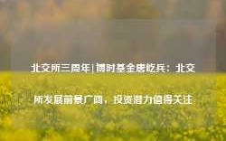 北交所三周年|博时基金唐屹兵：北交所发展前景广阔，投资潜力值得关注