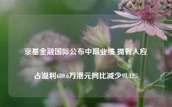 京基金融国际公布中期业绩 拥有人应占溢利680.6万港元同比减少91.12%