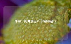 午评：沥青涨近3% 沪银涨超2%