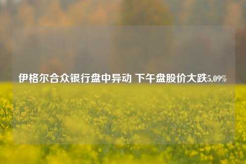 伊格尔合众银行盘中异动 下午盘股价大跌5.09%-第1张图片-热门旅游目的地推荐-旅游攻略