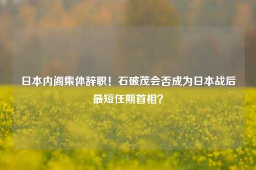 日本内阁集体辞职！石破茂会否成为日本战后最短任期首相？-第1张图片-热门旅游目的地推荐-旅游攻略