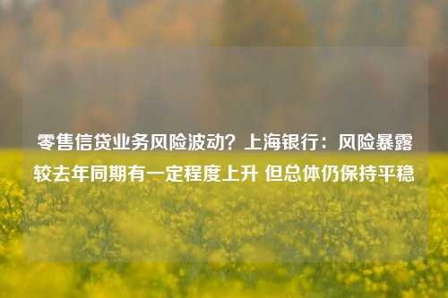 零售信贷业务风险波动？上海银行：风险暴露较去年同期有一定程度上升 但总体仍保持平稳-第1张图片-热门旅游目的地推荐-旅游攻略