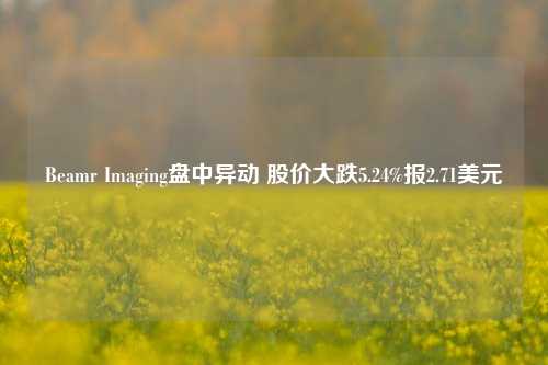 Beamr Imaging盘中异动 股价大跌5.24%报2.71美元-第1张图片-热门旅游目的地推荐-旅游攻略