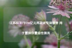 江苏拟发行1200亿元再融资专项债券 用于置换存量隐性债务-第1张图片-热门旅游目的地推荐-旅游攻略