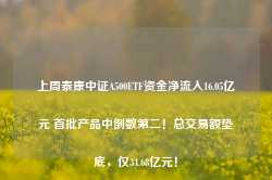 上周泰康中证A500ETF资金净流入16.05亿元 首批产品中倒数第二！总交易额垫底，仅34.68亿元！-第1张图片-热门旅游目的地推荐-旅游攻略