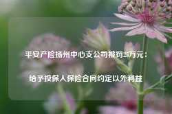 平安产险扬州中心支公司被罚25万元：给予投保人保险合同约定以外利益-第1张图片-热门旅游目的地推荐-旅游攻略