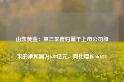 山东黄金：第三季度归属于上市公司股东的净利润为6.83亿元，同比增长46.62%-第1张图片-热门旅游目的地推荐-旅游攻略