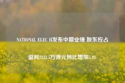 NATIONAL ELEC H发布中期业绩 股东应占溢利2133.5万港元同比增加5.4%-第1张图片-热门旅游目的地推荐-旅游攻略