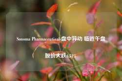 Sonoma Pharmaceuticals盘中异动 临近午盘股价大跌6.51%-第1张图片-热门旅游目的地推荐-旅游攻略