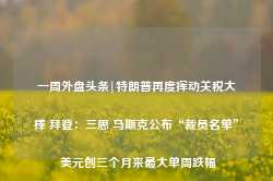 一周外盘头条|特朗普再度挥动关税大棒 拜登：三思 马斯克公布“裁员名单” 美元创三个月来最大单周跌幅-第1张图片-热门旅游目的地推荐-旅游攻略