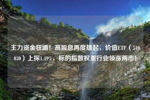 主力资金狂涌！高股息再度雄起，价值ETF（510030）上探1.49%，标的指数权重行业领涨两市！