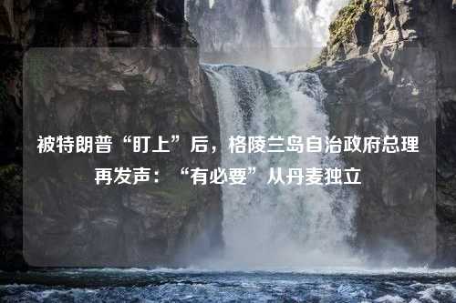 被特朗普“盯上”后，格陵兰岛自治政府总理再发声：“有必要”从丹麦独立