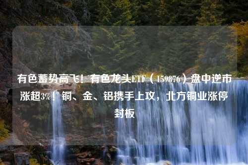 有色蓄势高飞！有色龙头ETF（159876）盘中逆市涨超3%！铜、金、铝携手上攻，北方铜业涨停封板