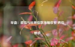 早盘：道指与标普指数涨幅收窄 纳指转跌