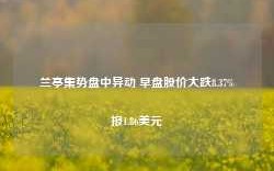 兰亭集势盘中异动 早盘股价大跌8.37%报1.86美元