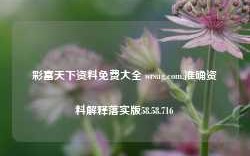 彩富天下资料免费大全 wrsug.com,准确资料解释落实版58.58.716