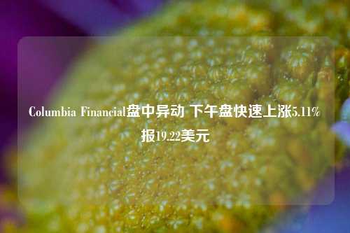 Columbia Financial盘中异动 下午盘快速上涨5.11%报19.22美元-第1张图片-热门旅游目的地推荐-旅游攻略